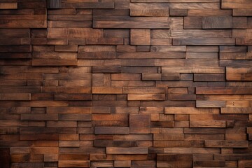 Slatted Squares Atmospheric Vintage Wood Panel Wall.
