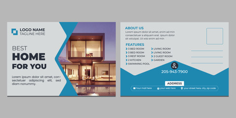 Best Home for you Postcard, Realtor Postcard, Real Estate Postcard, EDDM card, Property Postcard, Construction Postcard, Direct Mail design