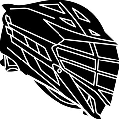 Lacrosse helmet vector illustration