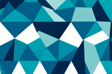 Fototapeta premium Abstract Blue and White Polygonal Background with a Three-Dimensional Effect