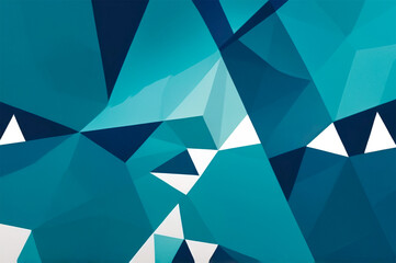 Obraz premium Abstract Blue and White Polygonal Background with a Three-Dimensional Effect