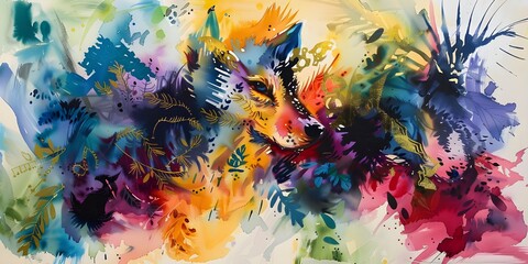 Soothing Watercolor Abstract. 
Colorful Abstract Splash. 
Tranquil Watercolor Blend