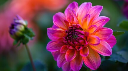 Obraz premium Close up of Vibrant Summer Flower in my Garden