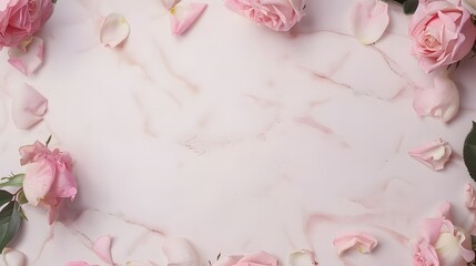 rose background with copy space