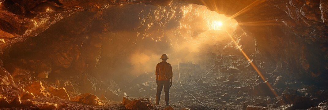 subterranean gold mining labourer