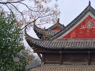 roof with chinese traditional architecture style in a Taoism temple
