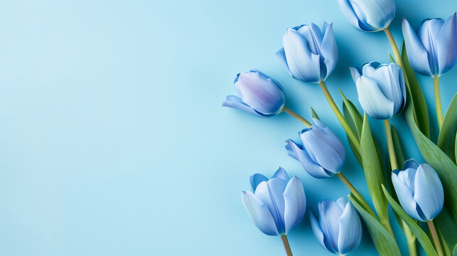 Blue Tulips Wallpaper Background