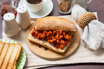 Salchicha huachana sandwich peru peruvian charcuterie food