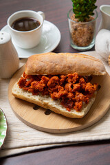 Salchicha huachana sandwich peru peruvian charcuterie food