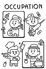 Set of Labour character.