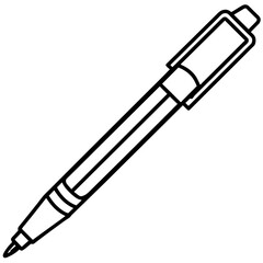 Pen vector art on a white background 