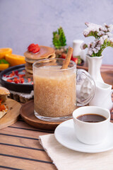 Quinua quinoa porridge hot beverage andes traditional drink super food