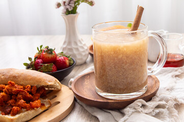 Quinua quinoa porridge hot beverage andes traditional drink super food