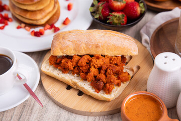 Salchicha huachana sandwich peru peruvian charcuterie food