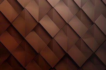 Naklejka premium Deep chocolate brown diamonds in a sleek gradient, exuding warmth.