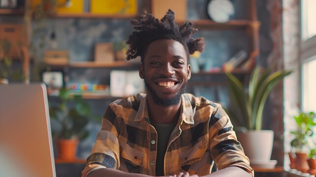 Young Graphic Designer Thriving in a Colorful and Inspiring Workspace