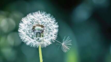Close up photograph of a dandelion in nature