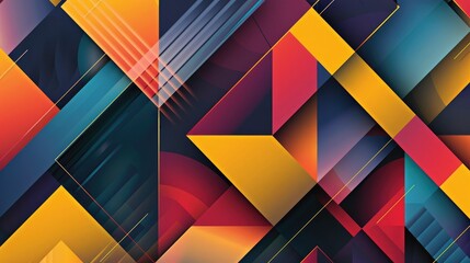 Fototapeta premium Simple and vibrant geometric background design