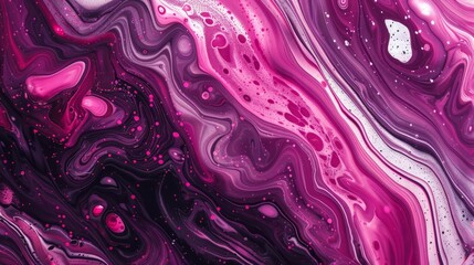 Obraz premium magenta fluid art marbling paint textured background