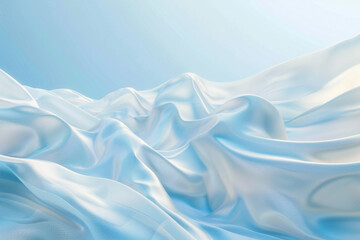 Obraz premium Smooth and serene sky blue abstract 3D design, perfect for peaceful wallpaper.