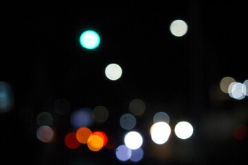 photo of blurry lights at night