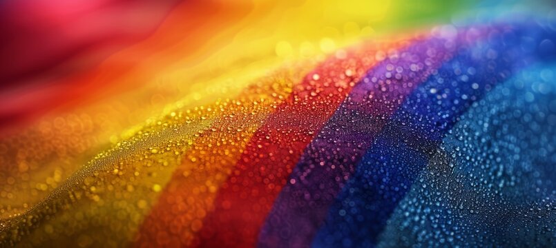 Colorful rainbow glitter sand background. LGBT pride gender equality wallpaper. Generative AI technology.	
