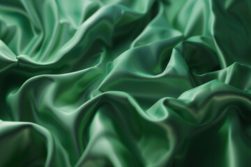 Obraz premium Rich green silky 3D backdrop ideal for eco-friendly organization marketing.