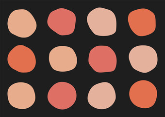 Modern liquid amorphous form bullet point set, doodle geometric minimal silhouette background design, abstract irregular shape art, boho random symbol set, cute organic asymmetric element graphic,