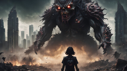 Fototapeta premium AI image generated apocalypse
