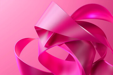 Influencer marketing enhanced with vibrant hot pink abstract designs.