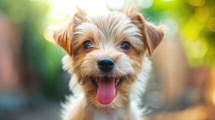 Adorable Puppy with a Joyful Expression and Playful Personality