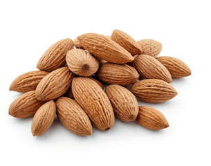 Fototapeta premium Almonds, isolated on white background