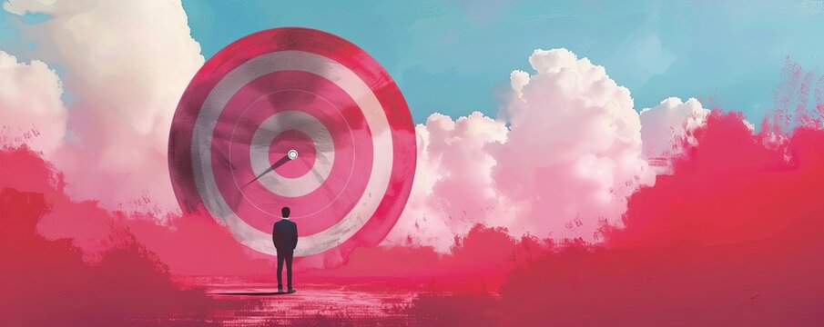 A creative and unconventional approach to illustrating success and hitting targets
