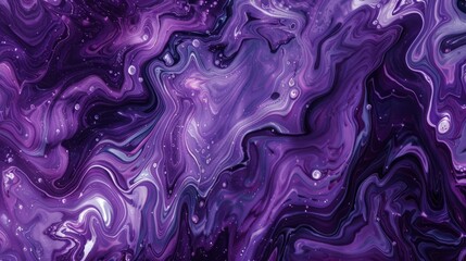 Obraz premium purple fluid art marbling paint textured background 