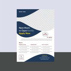 Education flyer template design with A4 size.