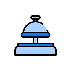 Service Bell Blue Filled