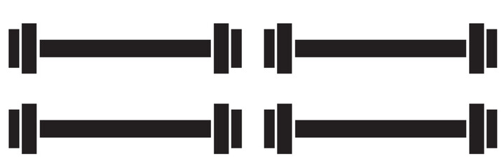 Dumbbell for gym icon , black sign design