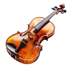 Fototapeta premium Violin isolated on white background. Musical instrument concept
