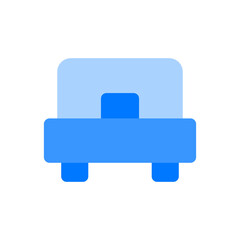 Single Bed Blue Flat