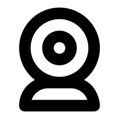 webcam line device technology icon