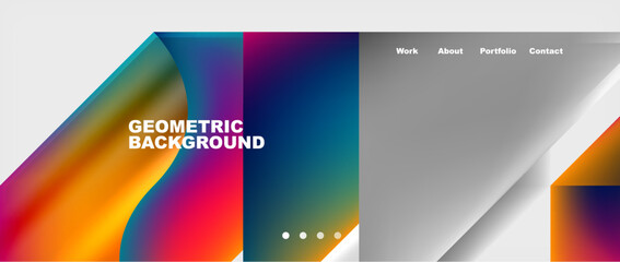 Glassmorphism geometric abstract background. Vector Illustration For Wallpaper, Banner, Background, Card, Book Illustration, landing page