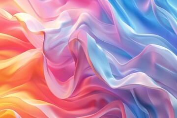 Obraz premium A colorful piece of fabric with a rainbow pattern