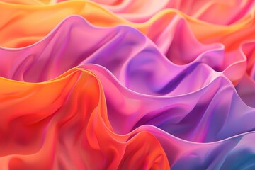 Obraz premium A colorful piece of fabric with a wave pattern