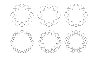 Geometry Decorative frame , Ornament frame , line frame , wedding label card vector illustration ready to use