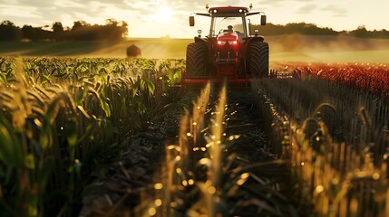 Fototapeta premium Majestic Agriculture: A Cinematic 8k View with Exquisite Detail