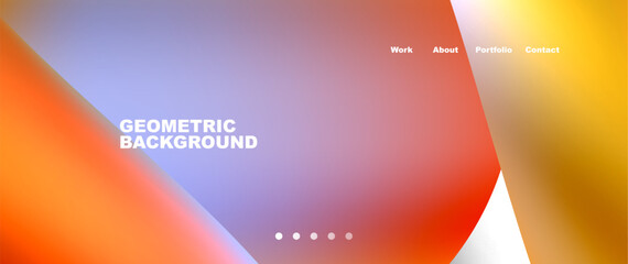 Bright multicolored geometric abstract shapes. Minimal trendy simplicity concept. Modern overlapping forms