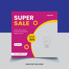 dynamic modern social media post sale banner