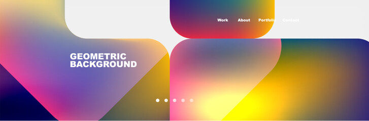 Obraz premium Square internet web page design template. Vector Illustration For Wallpaper, Banner, Background, Card, Book Illustration, landing page