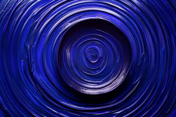 Artistic promotion backdrop with vibrant indigo circular texture.