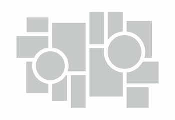 Pictures or photos frame collage. comics page grid layout abstract photo frames and digital photo wall template